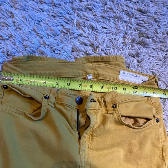 Rag & Bone mustard-colored cropped skinny jeans - Picture 6 of 14